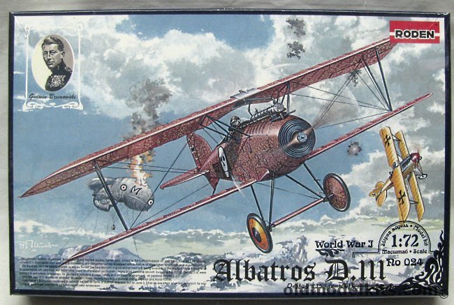 Roden 1/72 Albatros DIII Offag s153 Early (D-III) - Godwin Brumowski, RO024 plastic model kit